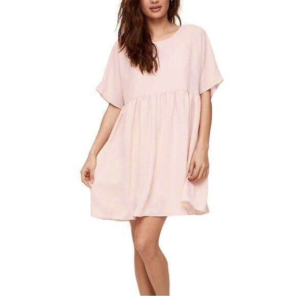Wilfred Aritzia Women's Dress Kenzie Babydoll Pink Quartz Size XS Dolman Sleeve - Picture 1 of 12